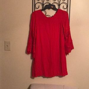 Gianni Bini orange flowy shift dress